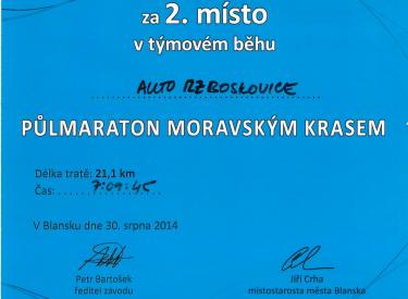 Půlmaraton Moravským krasem